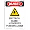 Signmission Safety Sign, OSHA Danger, 7" Height, Portrait Electrical, Portrait OS-DS-D-57-V-1923 - alternate 1